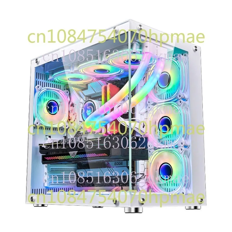 

Desktop Computer Host Chassis Tempered Glass Panoramic Side Transparent Desktop E-Sports Water-Cooled Game Chassis