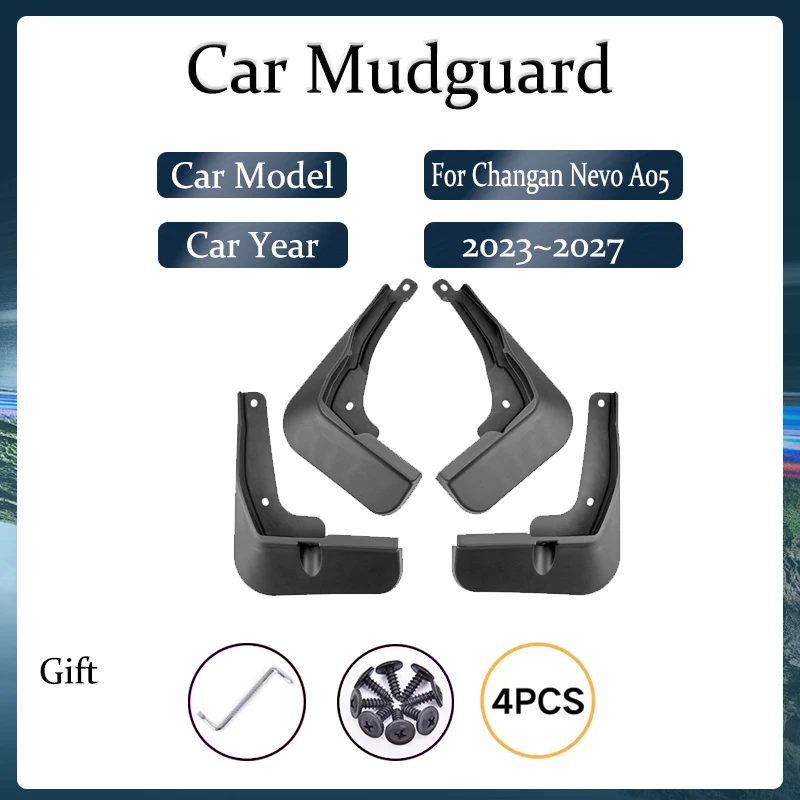 Car Mudguards For Changan Lamore Nevo A05 Eado Oshan S20 2023~2027 Antifreeze Fender Splash Mud Guards Mudflaps Auto Accessories