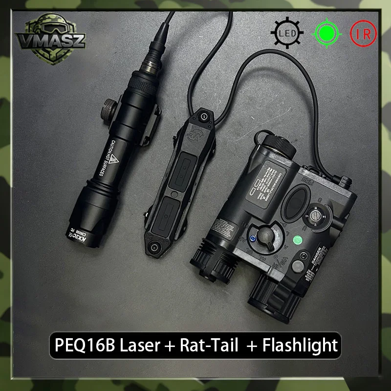 

Multifunctional PEQ16B Laser Pointer IR Infrared Red Green Tactical Flashlight Outdoor Compatible with M300 M600