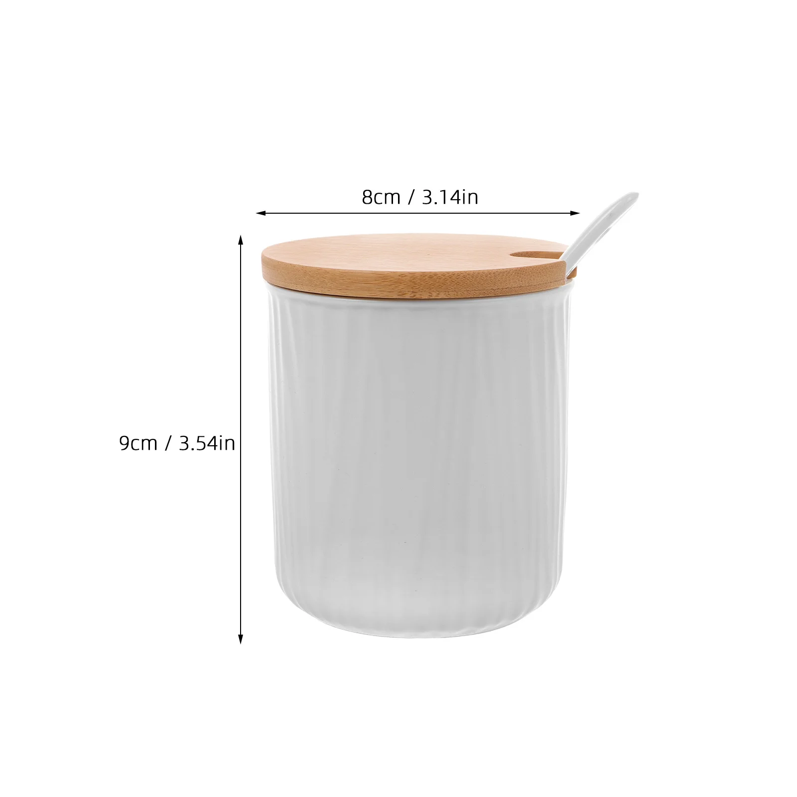 برطمان توابل سيراميك 300 مل وعاء توابل وظيفي مع غطاء حاوية سكر أنيقة لوعاء توابل ديكور المطبخ الحديث