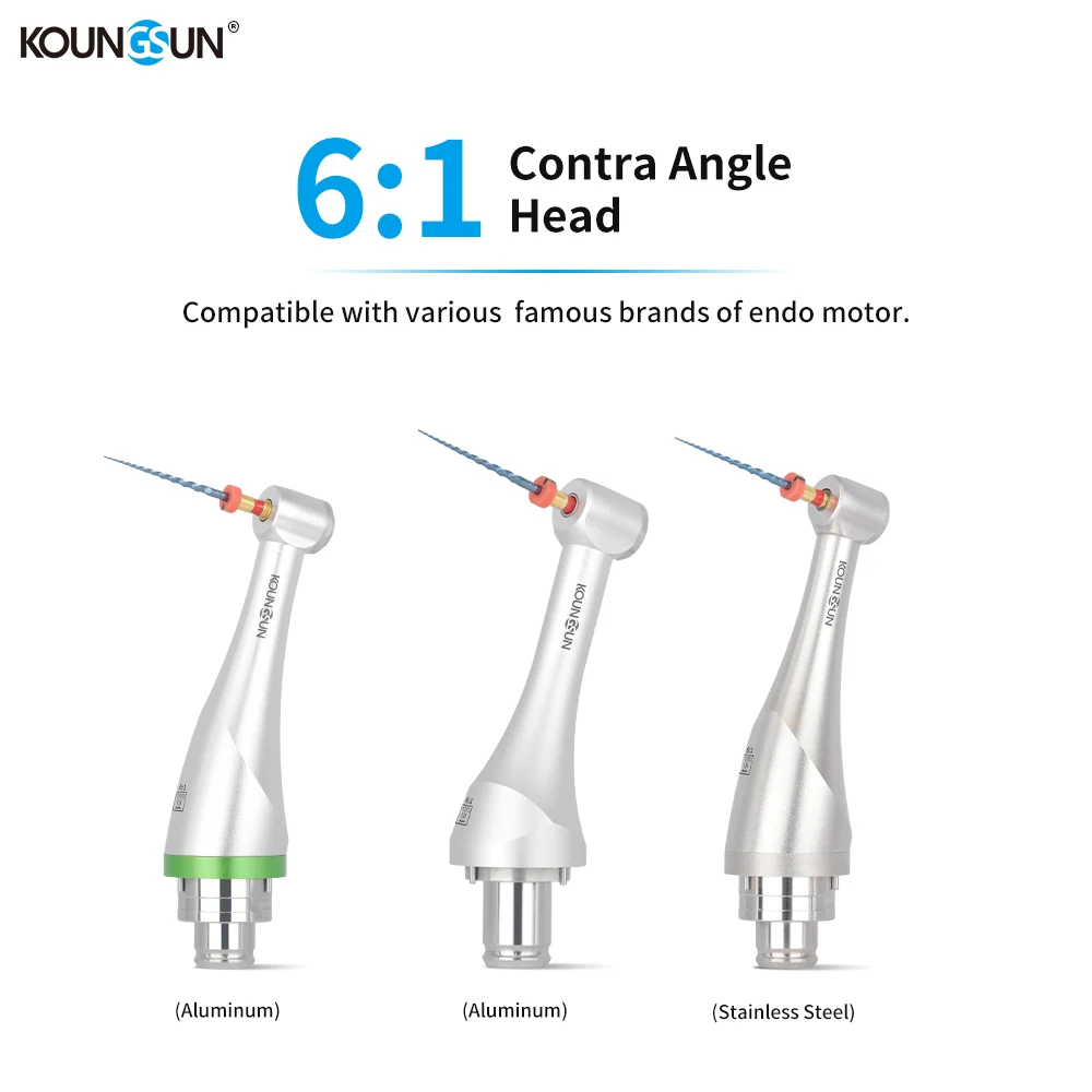 6:1 Super Mini Contra Angle Head for Endo Motor Dental Reciprocating Endomotor Head Endodontics Compatible