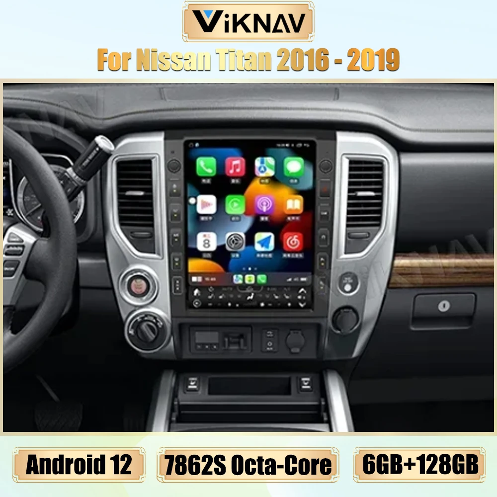 

Автомобильная стереосистема Android 12 для Nissan Titan 2016-2019 гг., 13 дюймов, 128 ГБ, GPS-навигация, мультимедийный видеоплеер Carplay, головное устройство