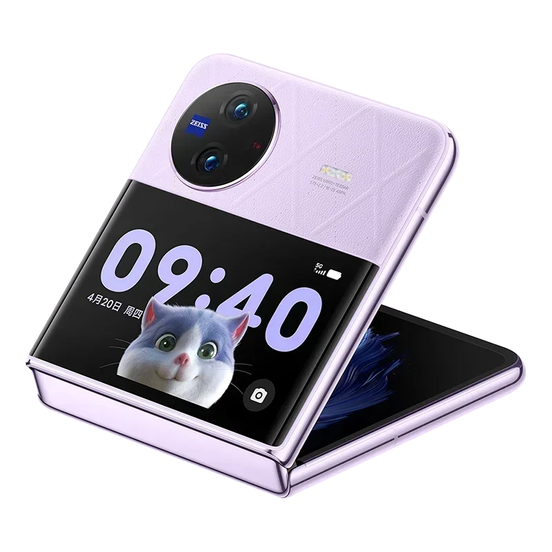 هاتف ذكي Vivo X Flip 5G شاشة أندرويد 6.74 بوصة 4400 مللي أمبير 44 وات شحن ROM 256GB 50MP كاميرا وحدة المعالجة المركزية Snapdragon 8 + Gen1 هاتف مستعمل
