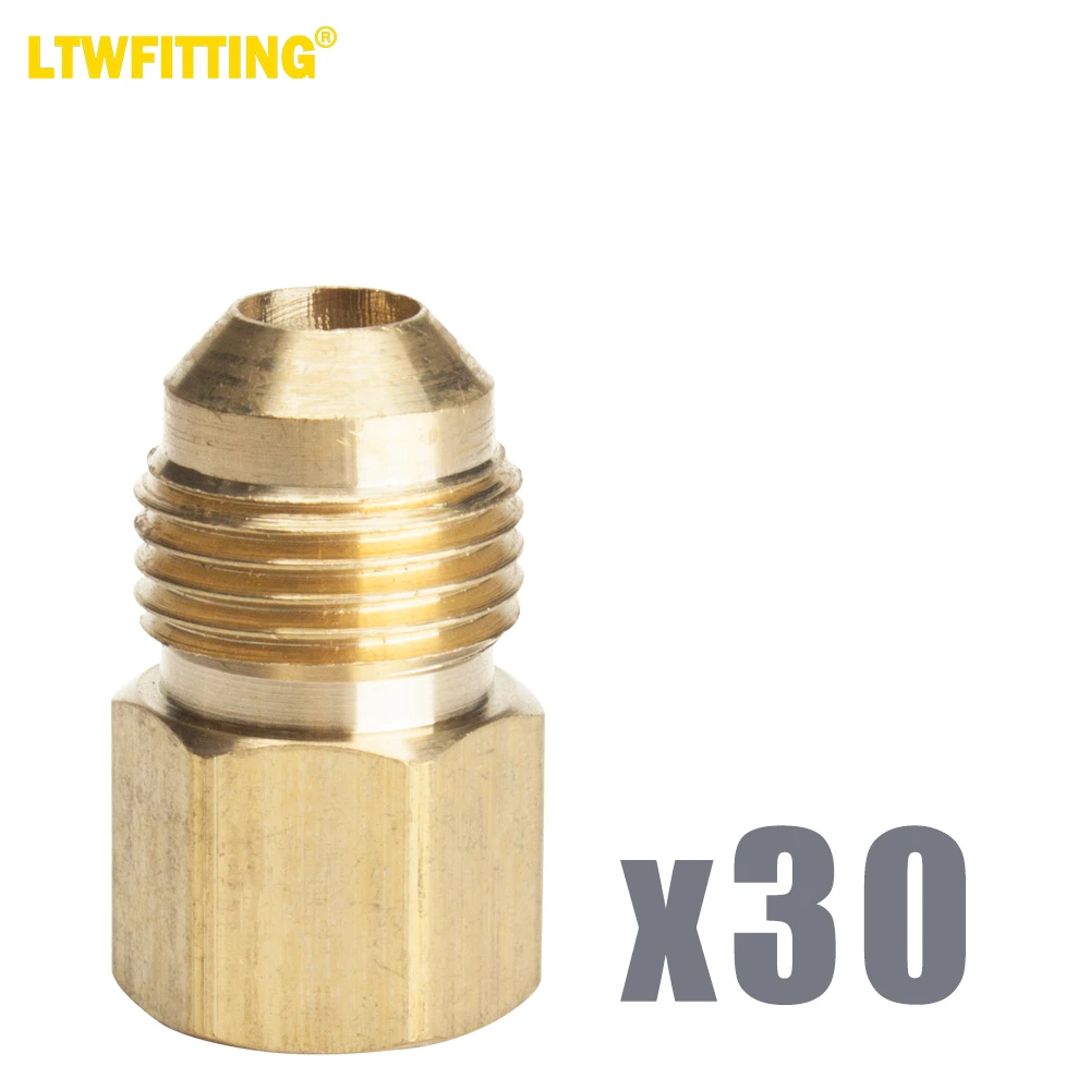 

LTWFITTING Brass Fittings 45 Degree Flare 3/8" OD x 1/8" Female NPT Connector(Pack of 30)