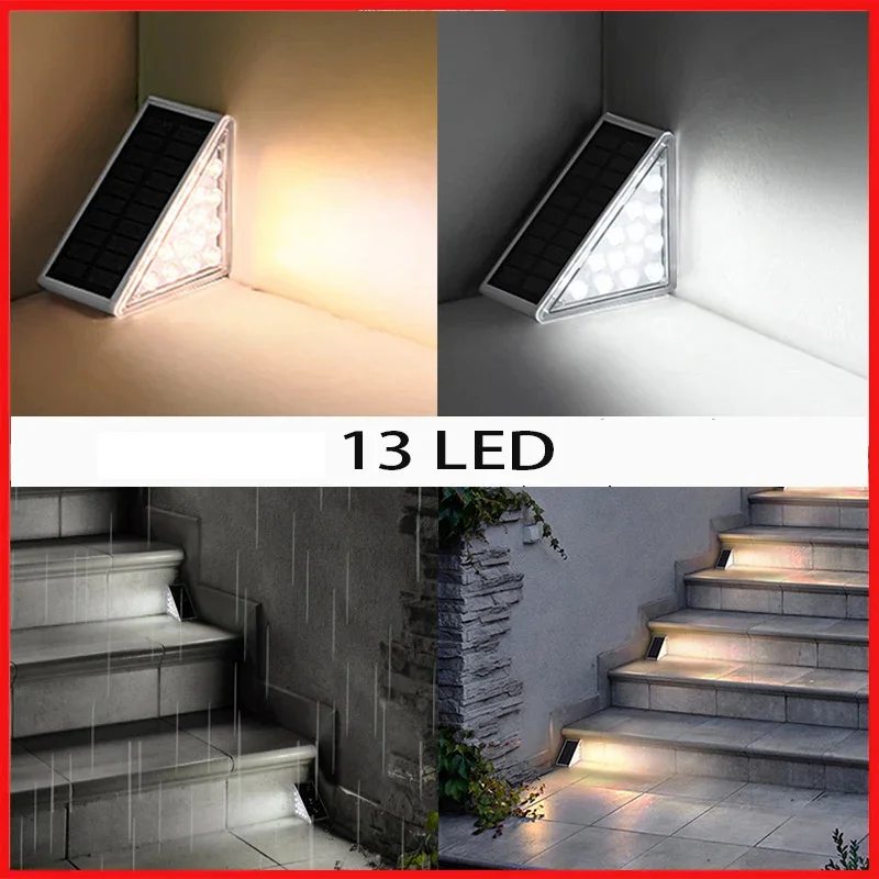 Solar Light Waterproof Solar Led Light Outdoor Sunlight Light for Garden Courtyard Street Balcony Decor LED Solar Stair Lamp