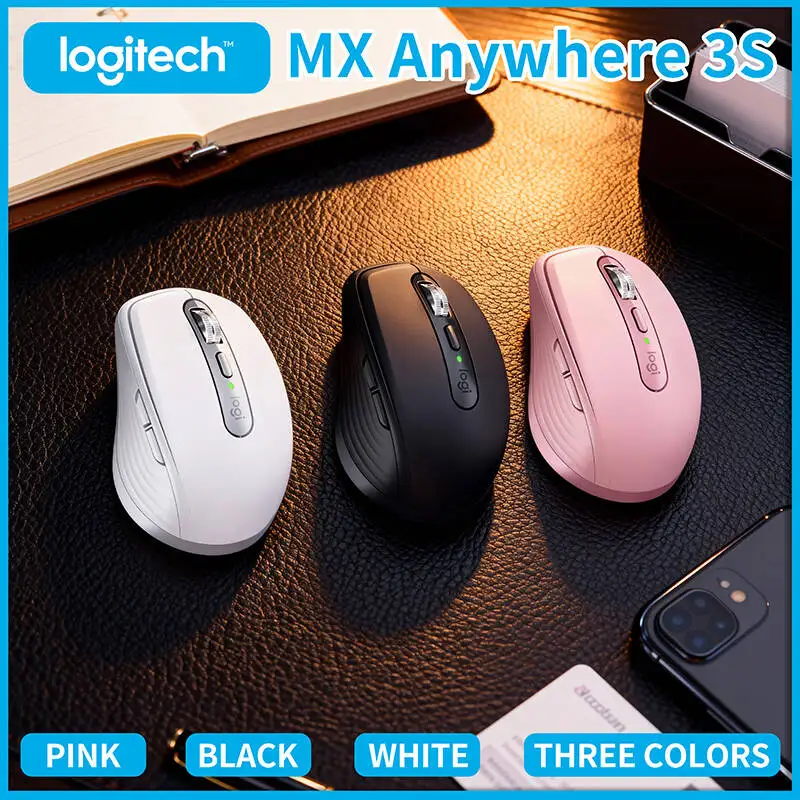 

Компактная мышь Logitech MX Anywhere 3S, эргономичный дизайн, перезаряжаемая, с быстрым прокруткой для портативных ПК Mac