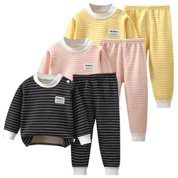 Extra Warm Cozy Unisex Kids Fleece Lined Thermal Pajama Sets Thickened Skin Friendly Material Suitable Autumn and Winter Seasons