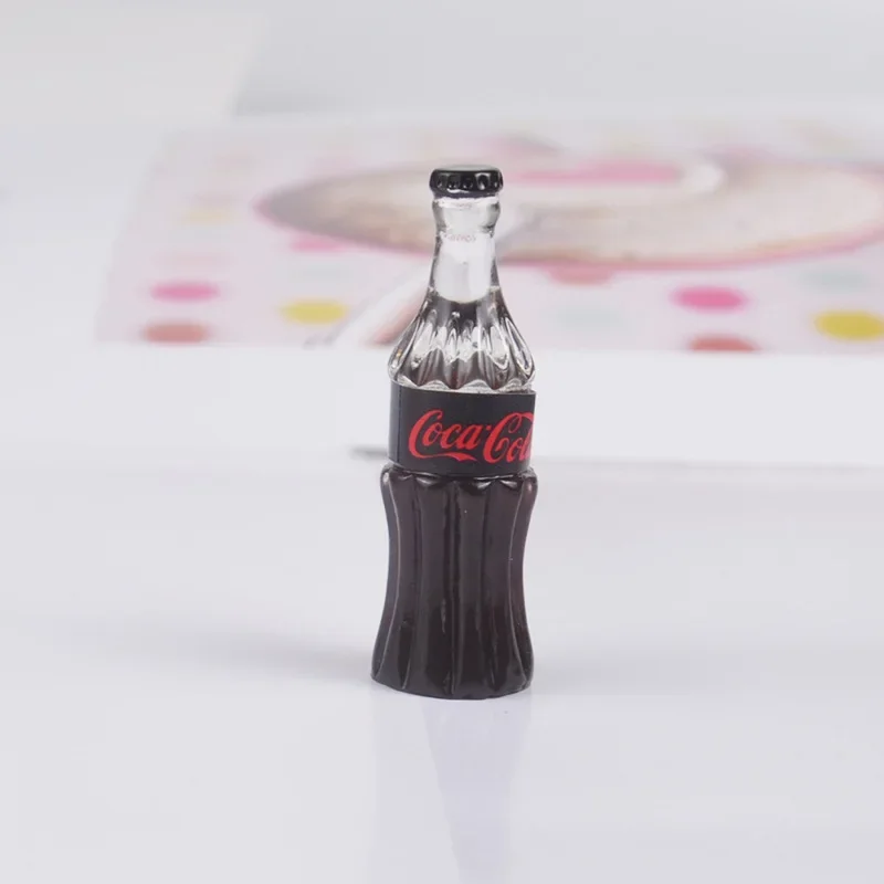 4pcs Mini Cola Drink Models for Dollhouse Decor