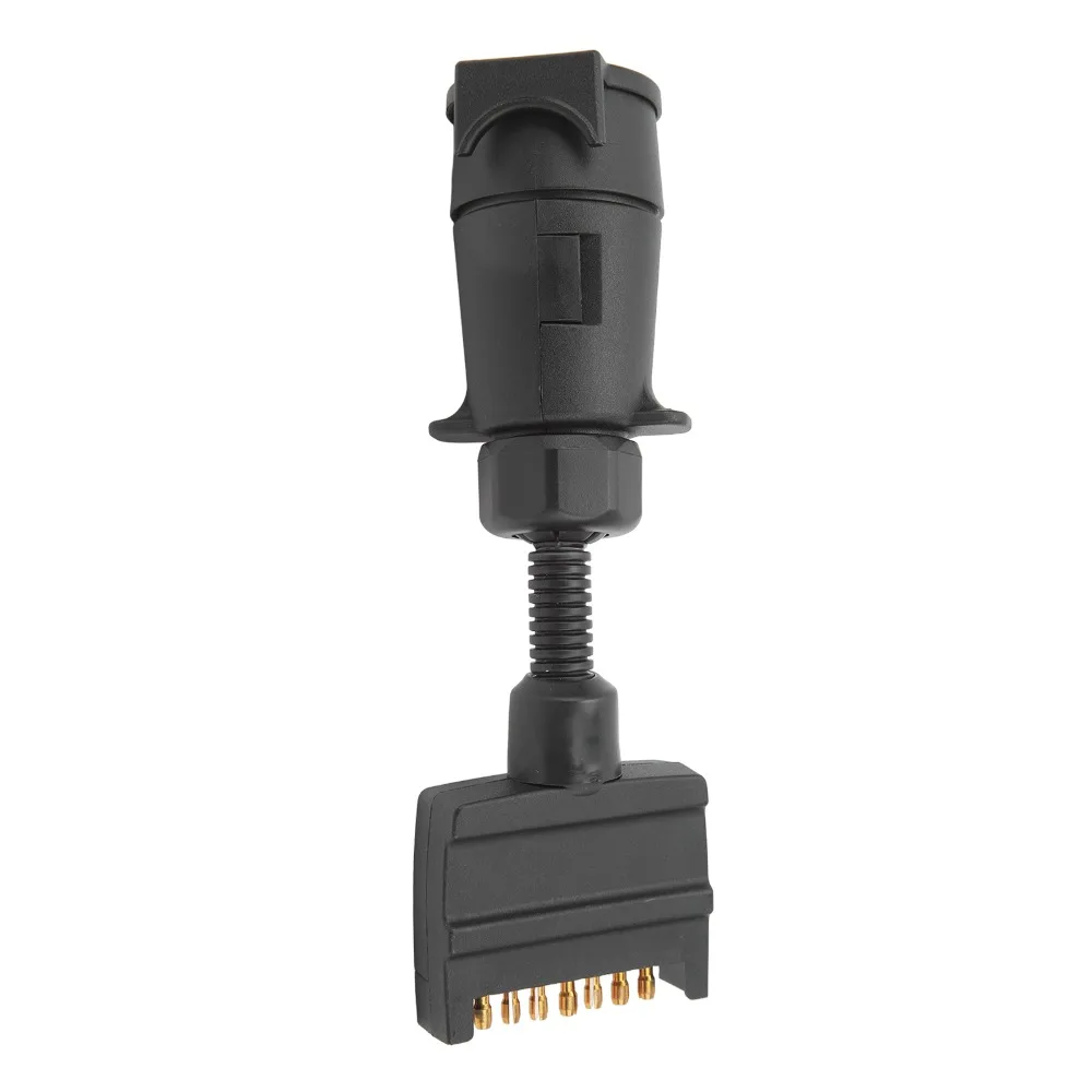 

Прочный 7-контактный адаптер для прицепа: гнездо (female) на плоский круглый штекер (male) для использования на лодках