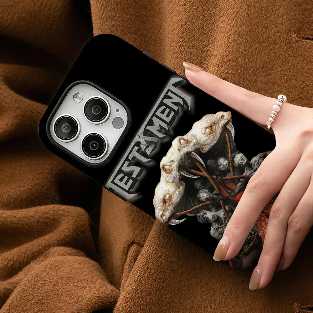 

T-Testament Band Phone Case For Samsung Galaxy S25 24 23 22 Ultra Plus A56 36 26 Glossy HD Double-Layer Hard Shell