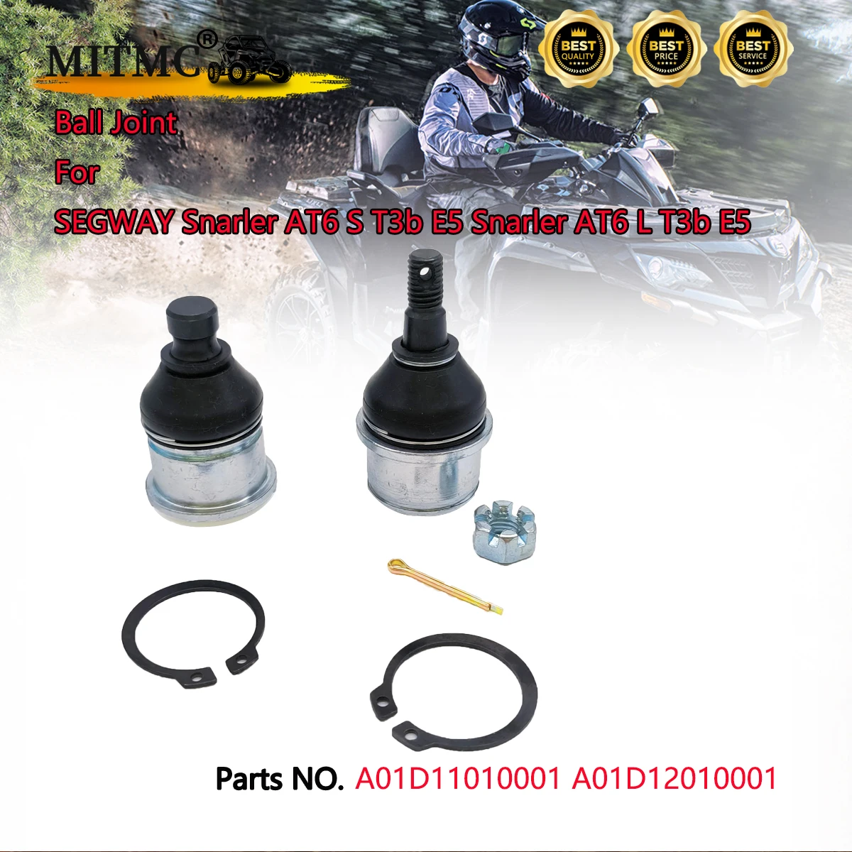 Upper Or Lower Ball Joint For SEGWAY Snarler AT6 S T3b E5 Snarler AT6 L T3b E5 A01D11010001 A01D12010001