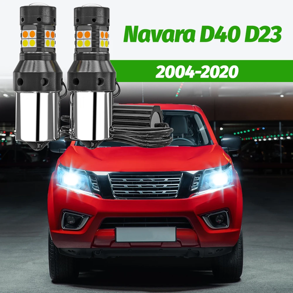 2x Dual-Mode-Blinker + Tagfahrlicht-Zubehör LED DRL für Nissan Navara NP300 D40 D23 2004-2020 2011 2012 2013 2014