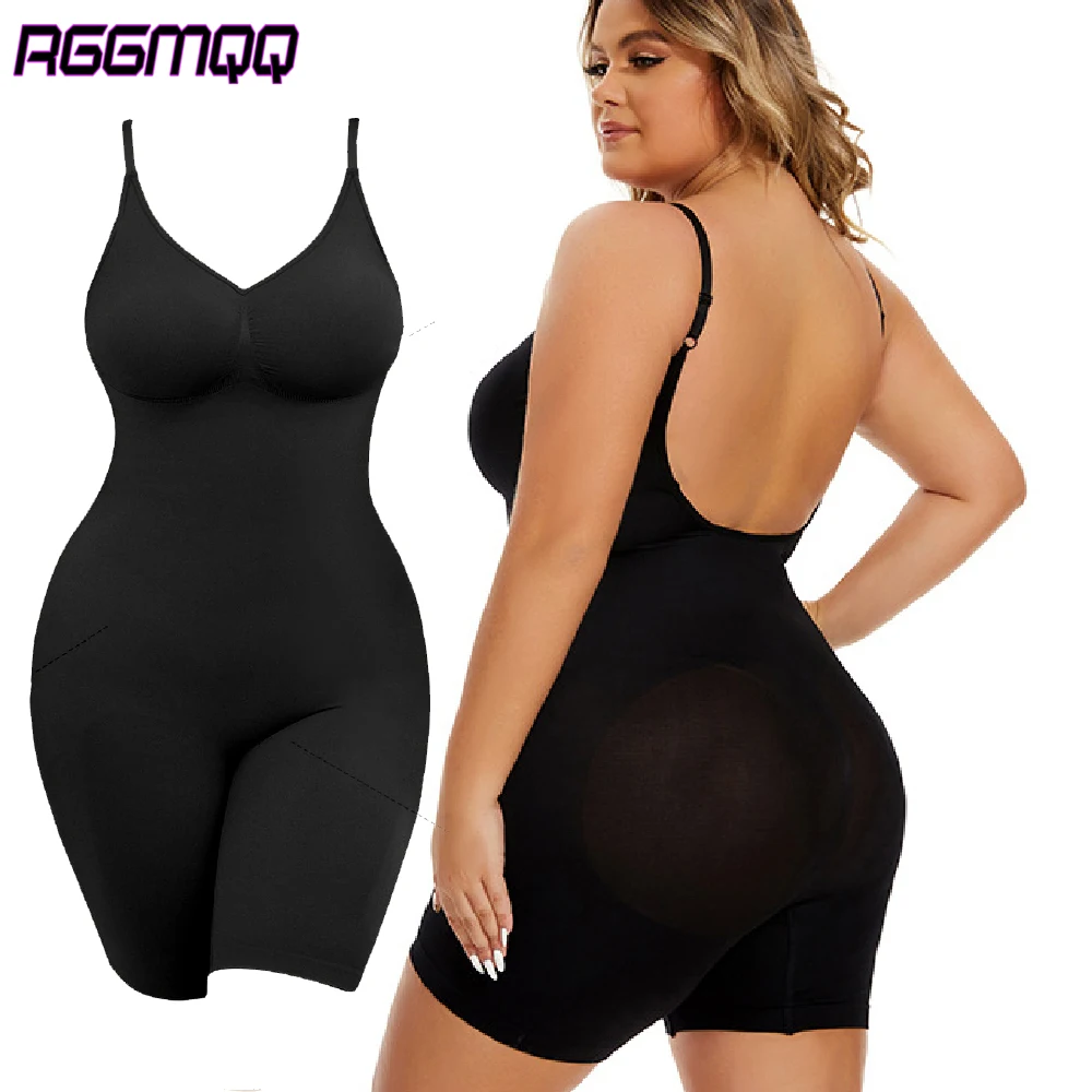Women Backless Seamless Shapewear Bodysuit,Tummy Control Butt Lifter Full Body Suit,Postpartum Slimming Yoga Jumpsuit Tank Top