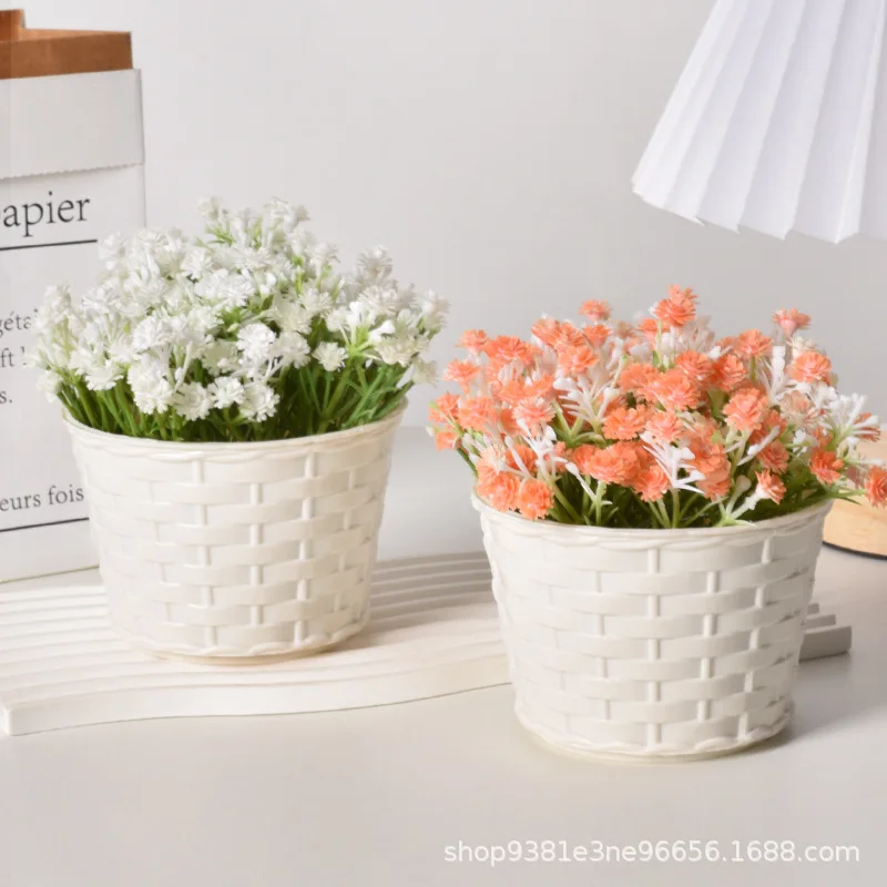 Thickened Plastic Flower Pot, Durable Planter for Succulents Phalaenopsis, DIY Faux Plant Decor, Home Garden Container