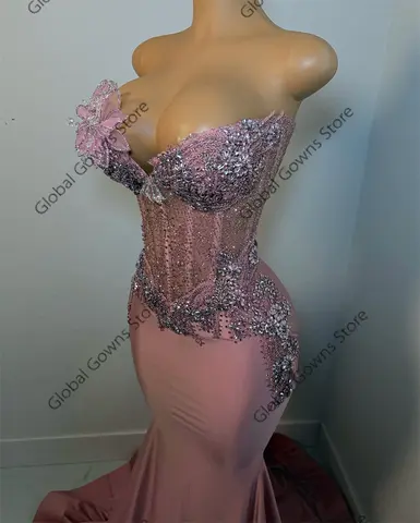 6 best sales हॉट पिंक प्रोम ड्रेस - №5