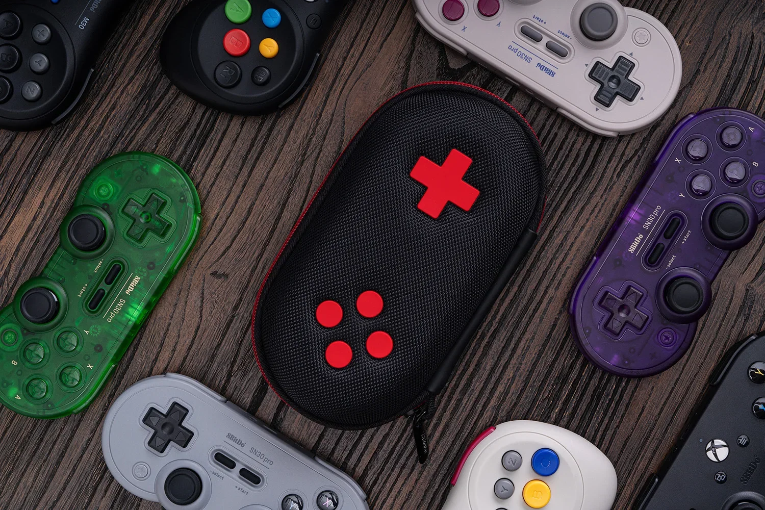 8Bitdo Portable Storage Bag Carry Case Handheld Game Console Hard Cover Protective Box For 8Bitdo SN30 Pro M30 Lite controllers