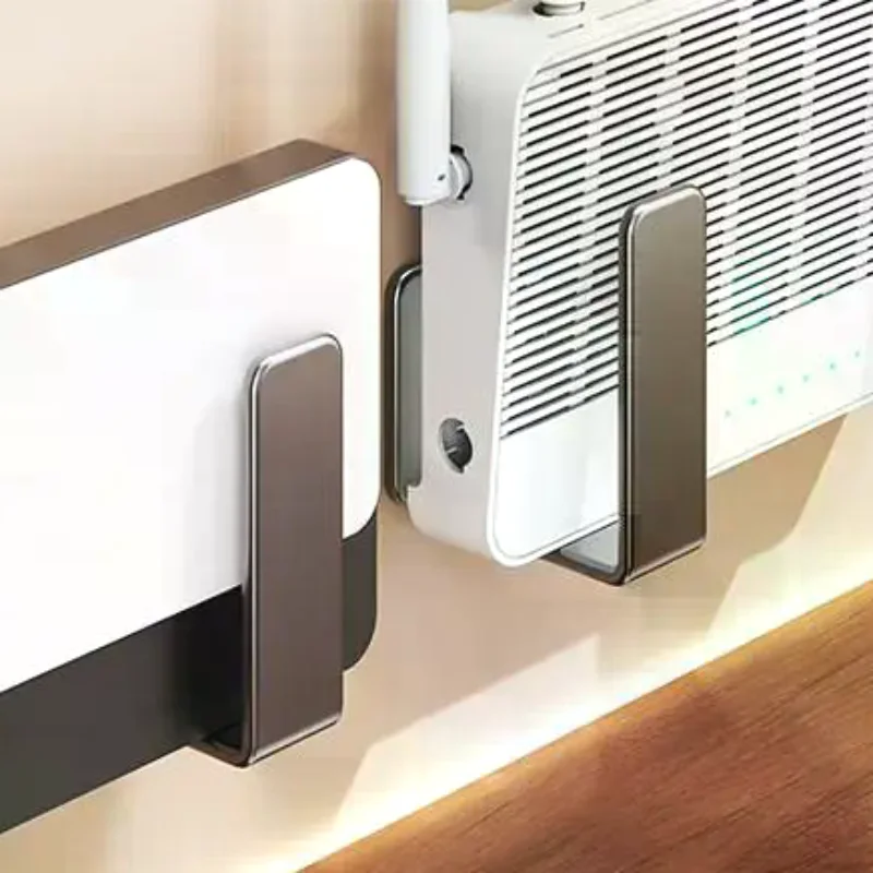

Wall Mount Router Power Strip Holder Carbon Steel Multifunctional Wifi Placement Rack Space Saving No Drill Wall Support Bracket