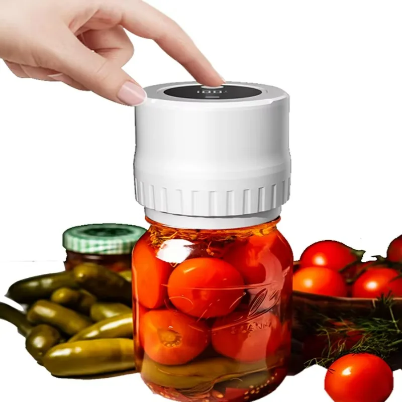 

Household Electric Mini Vacuum Sealer Mason Jar 4-in-1 Multifunctional Portable Jar Sealer USB Rechargeable