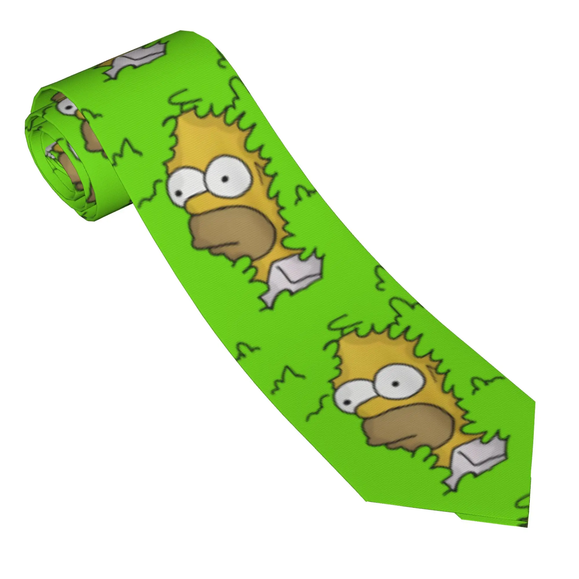 Funny S-Simpsonn Necktie Men Women Polyester 8 cm Neck Tie Cartoon Homer for Mens Accessories Gravatas Wedding Cosplay Props