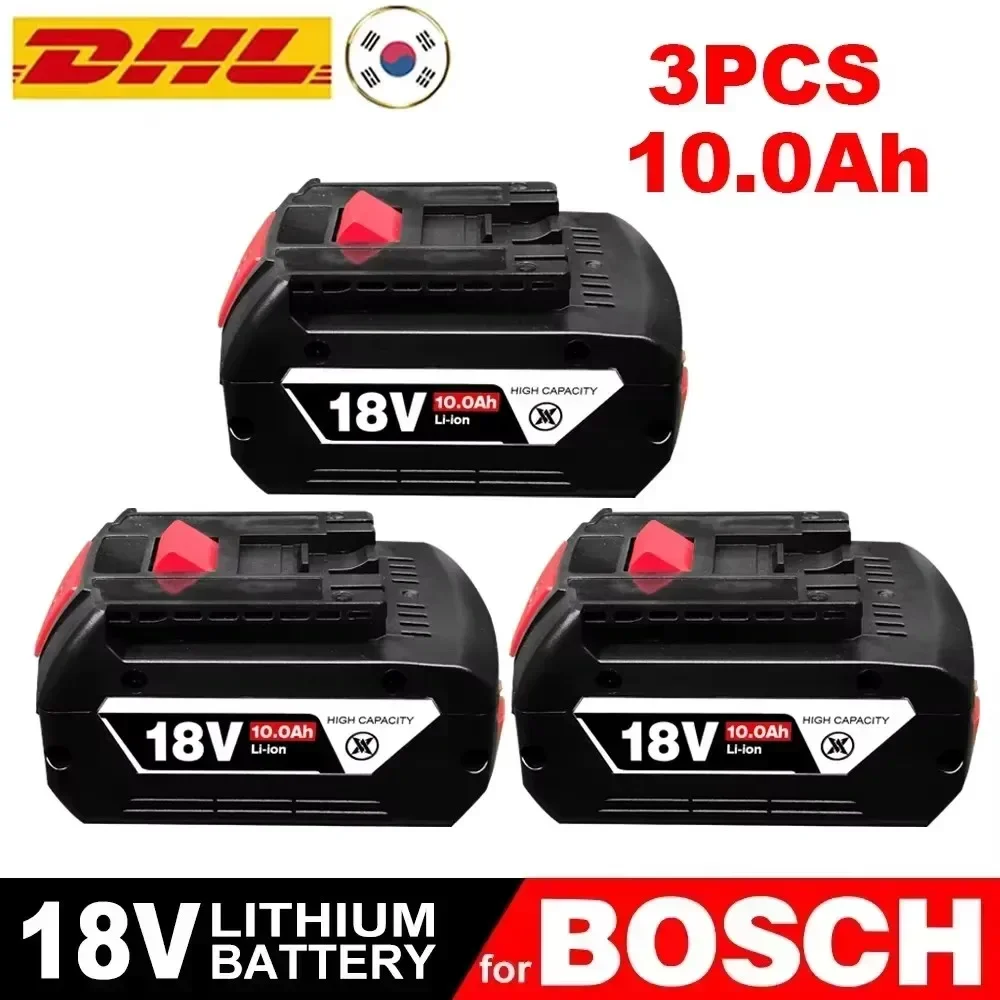 

BAT610G+AL1820CV for Bosch professional 18V 10.0AH Li-ion battery replacement with LED & for Bosch quick charger 14.4V-18V⚡