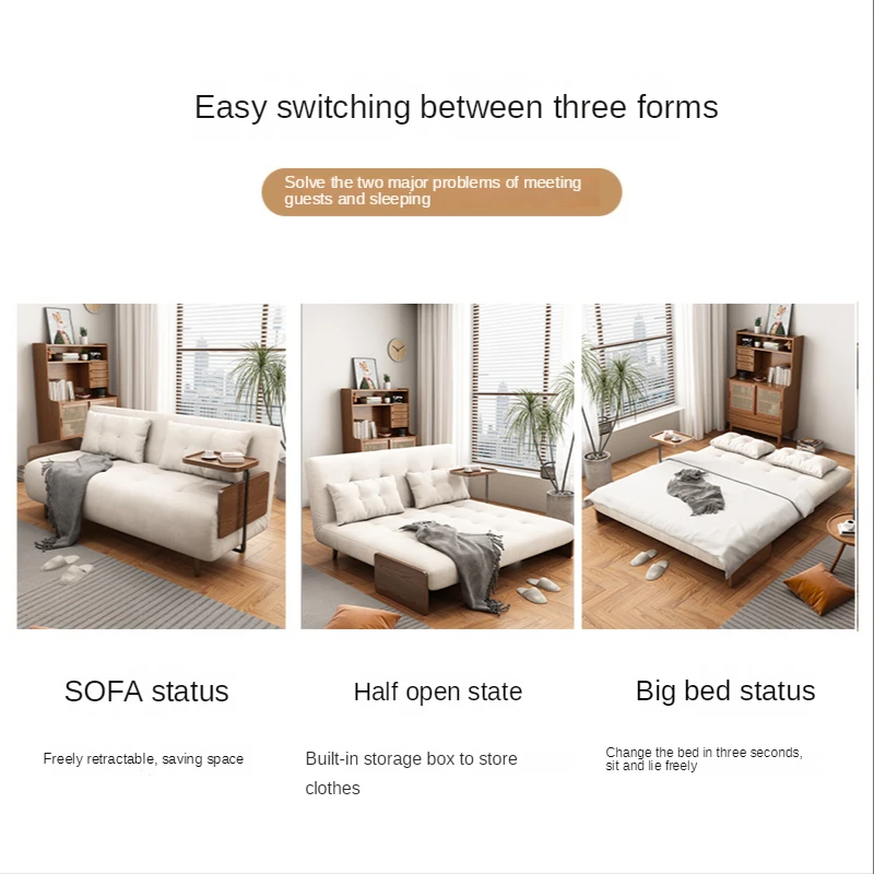 technology cloth sofa bed folding dual-use living room multi-function sofa small family single sofa