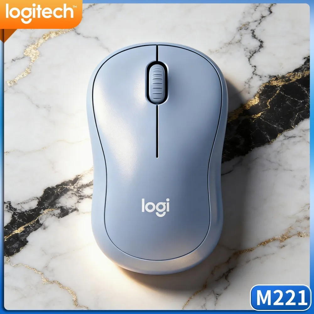 Logitech M221 Office Quiet Mouse,Ergonomic Hand‑Friendly Grip,1000DPI,Nano Receiver,For Notebook PC Home Travel Use