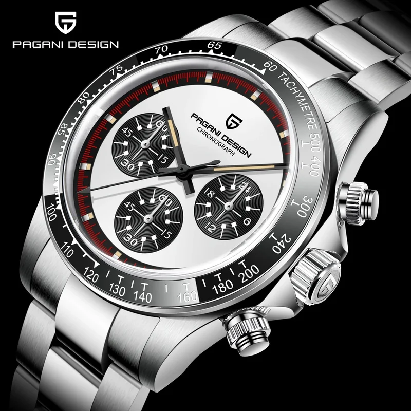 PAGANI DESIGN 2026 Men's Quartz Watch Stainless Steel Sapphire Glass Japanese TMI VK63 Movement 100M Water Resistance PD1676