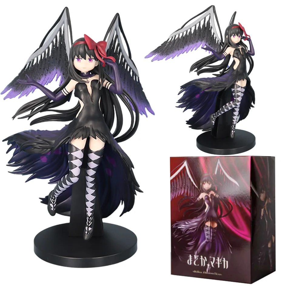 Puella Magi Madoka Magica Sitzende Figur Anime-Figur Kaname Madoka Akemi Homura PVC-Statue Desktop-Ornament Sammlerstück