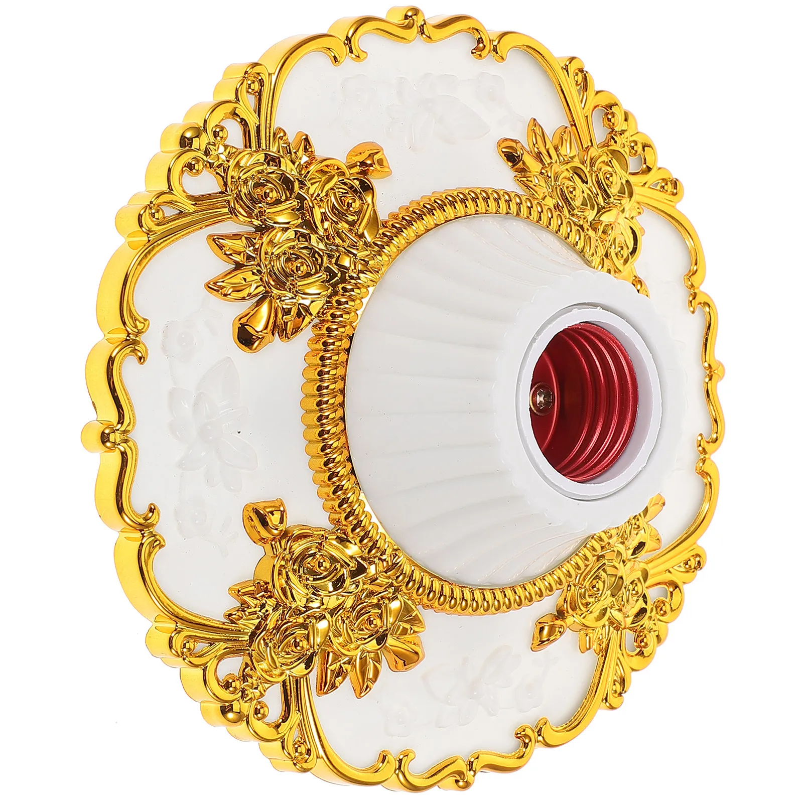 

Gold E27 Pendant Light Lamp Base Screw-in Socket Ceiling Wall Retro Lamp Holder Easy Install Light Bulb Socket Replacement