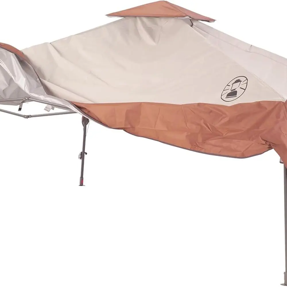 مأوى مظلة محمول سريع الإعداد مقاس 13 × 13 قدمًا مع سقف مزود بفتحات تهوية لتعزيز تدفق الهواء وحماية من أشعة الشمس 50+، مثالي للاستخدام في الهواء الطلق