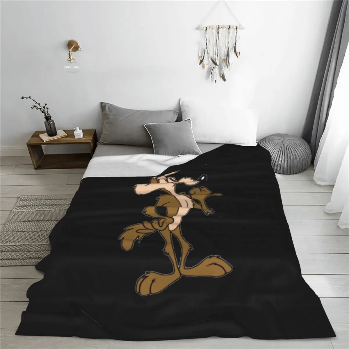 Roadrunner ذئب بطانية لينة الدافئة الفانيلا رمي بطانية المفرش للسرير غرفة المعيشة نزهة السفر أريكة المنزل #3