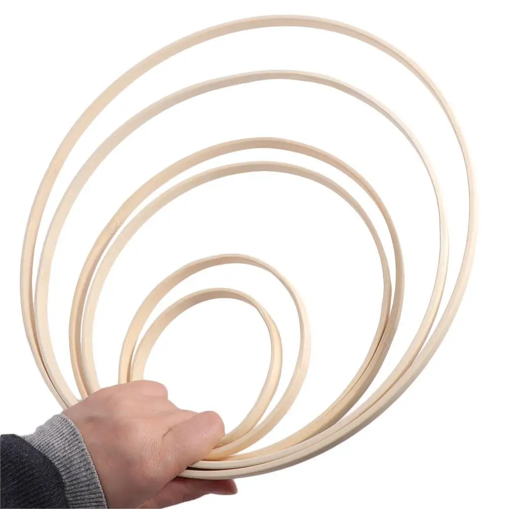 

DIY Craft Tools Round Bamboo Circle Hanging Bamboo Flower Wreath Ring 10-30cm Bamboo Hoop Frame Wedding