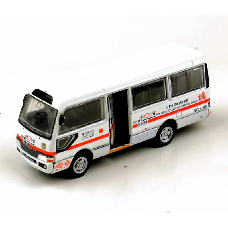 Sottobicchiere in lega di Hong Kong in scala 1:76 NEATS Autorità ospedaliera Ambulanza senza emergenza Modello di simulazione di auto giocattolo in miniatura pressofuso