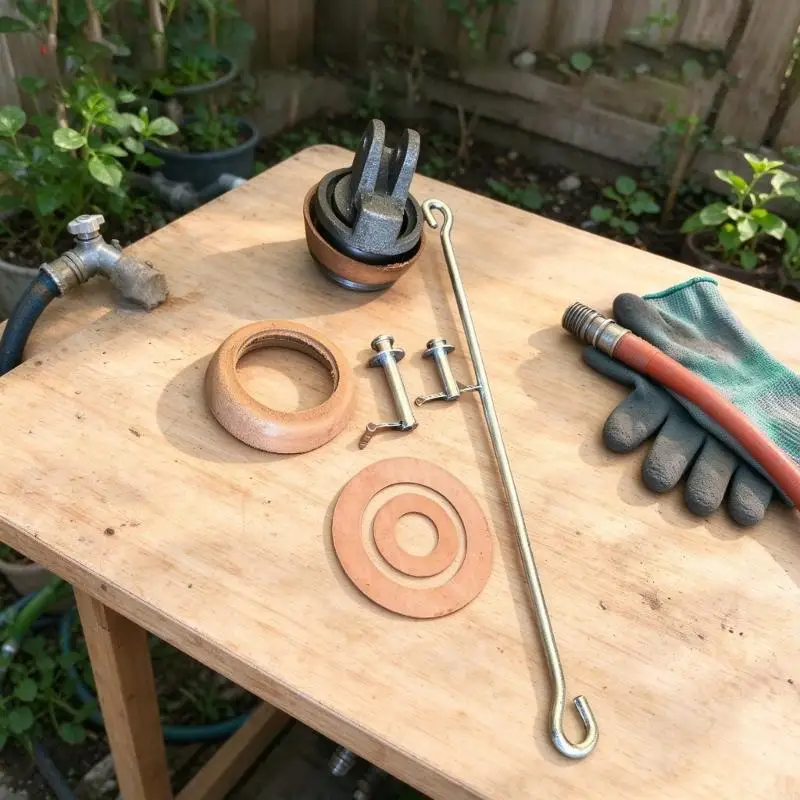Type 75 Manual Water Pump Rebuild Seal & Rod 5-Piece Replacement Set with Hooked-End Rod, Retaining Pins, M4YD