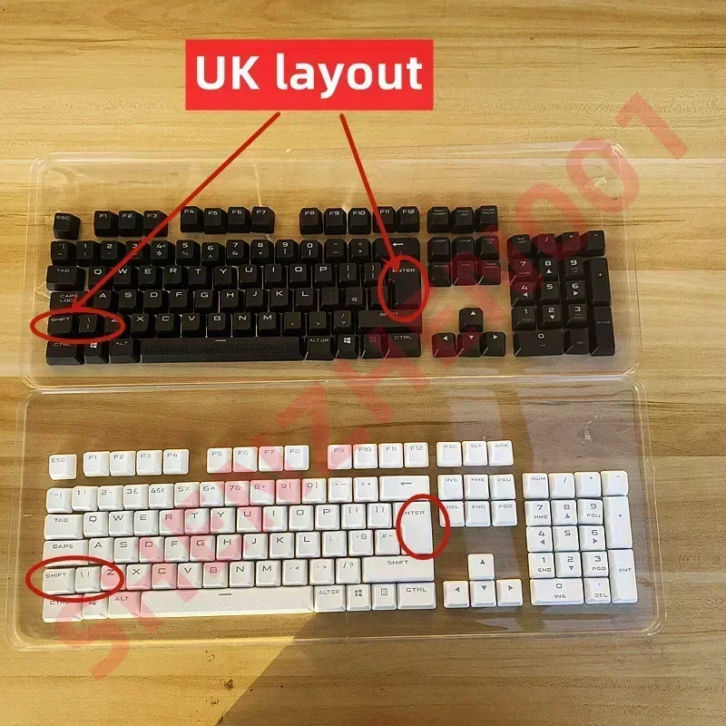 Original abs pbt key caps UK  layout  105keys for CORSAIR mechanical keyboard K70 LUX/K70 mk2/K95 k63 k65 STRAFE