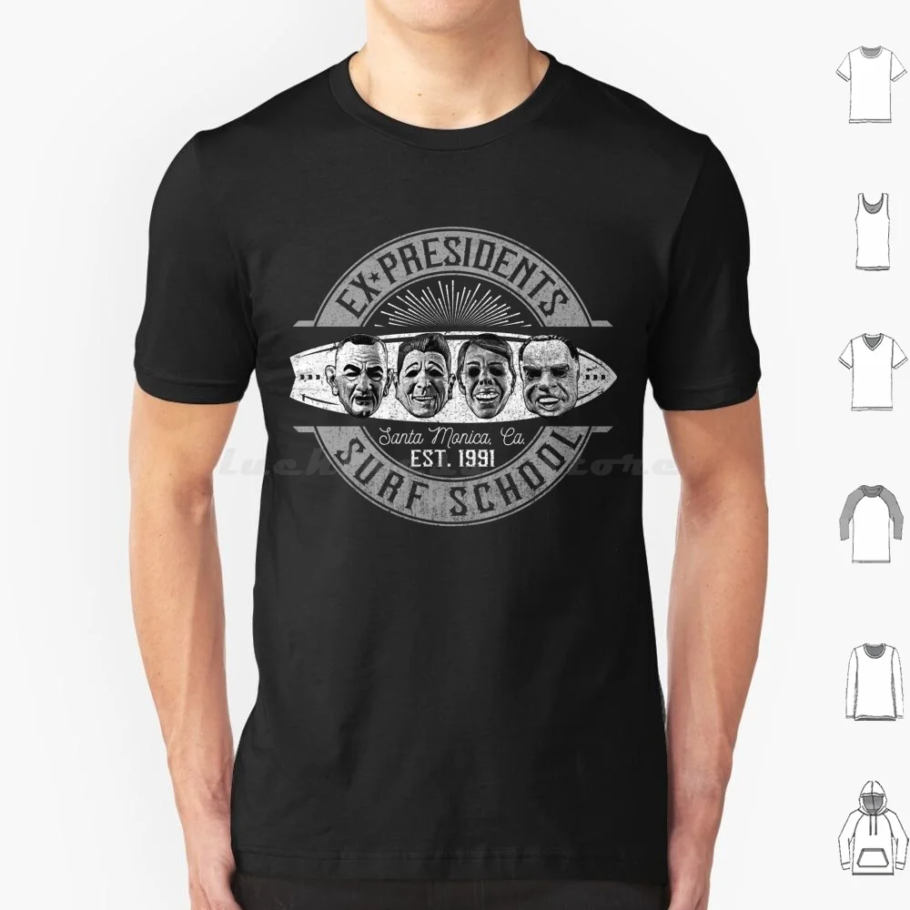 

Ex Presidents Surf School T Shirt Cotton Men Women DIY Print Bodhi Keanu Reeves Swayze Point Break Robbery Us Presidents Point