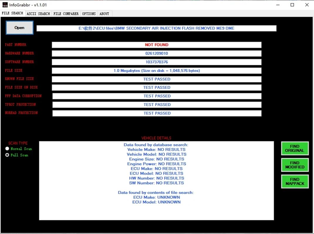 Software di test delle informazioni e dei File infobabbr per la mappa dei File rimuovi lettere/numeri/caratteri speciali/spazi/parola di ricerca