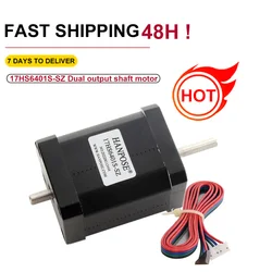 Double shaft 42 motor 4-lead NEMA 17 Stepper motor 1.7A 70N.cm 60MM length 17HS6401S-D motor for 3D printer and cnc