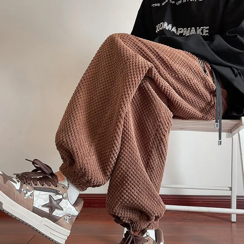 

Мужские спортивные брюки свободного кроя на весну и осень, повседневные спортивные брюки в стиле ретро с японской текстурой, молодежные спортивные брюки Vitali Sle