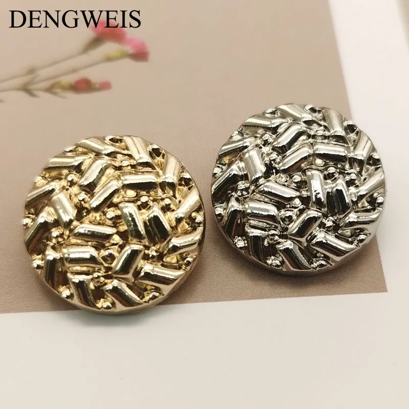 Blazer Suit Gold Metal Buttons For Clothing Handicraft Diy Garments Sewing Buttons Sewing Accessories Wholesale 6pcs 15/18/23mm