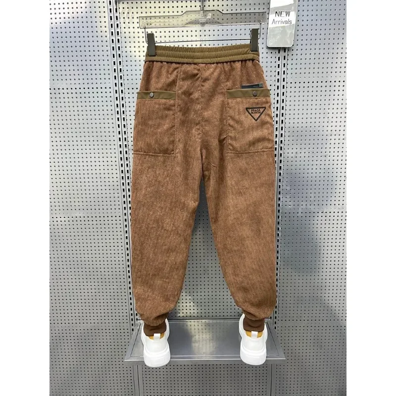 Man Corduroy Sweatpants Autumn Winter Men Baggy Joggers Fashion Streetwear Casual male Harem Pants Plus Size Fashion Trousers