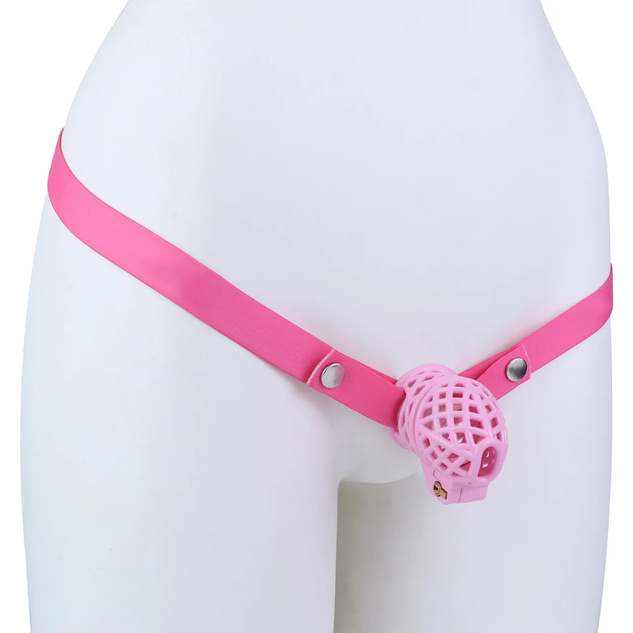 New Honeycomb Pink Male Chastity Cage 3D Printed Lightweight Penis Cock Cage Lock With 9 Base Ring Sex Toys For Men Gay Sissy view 4