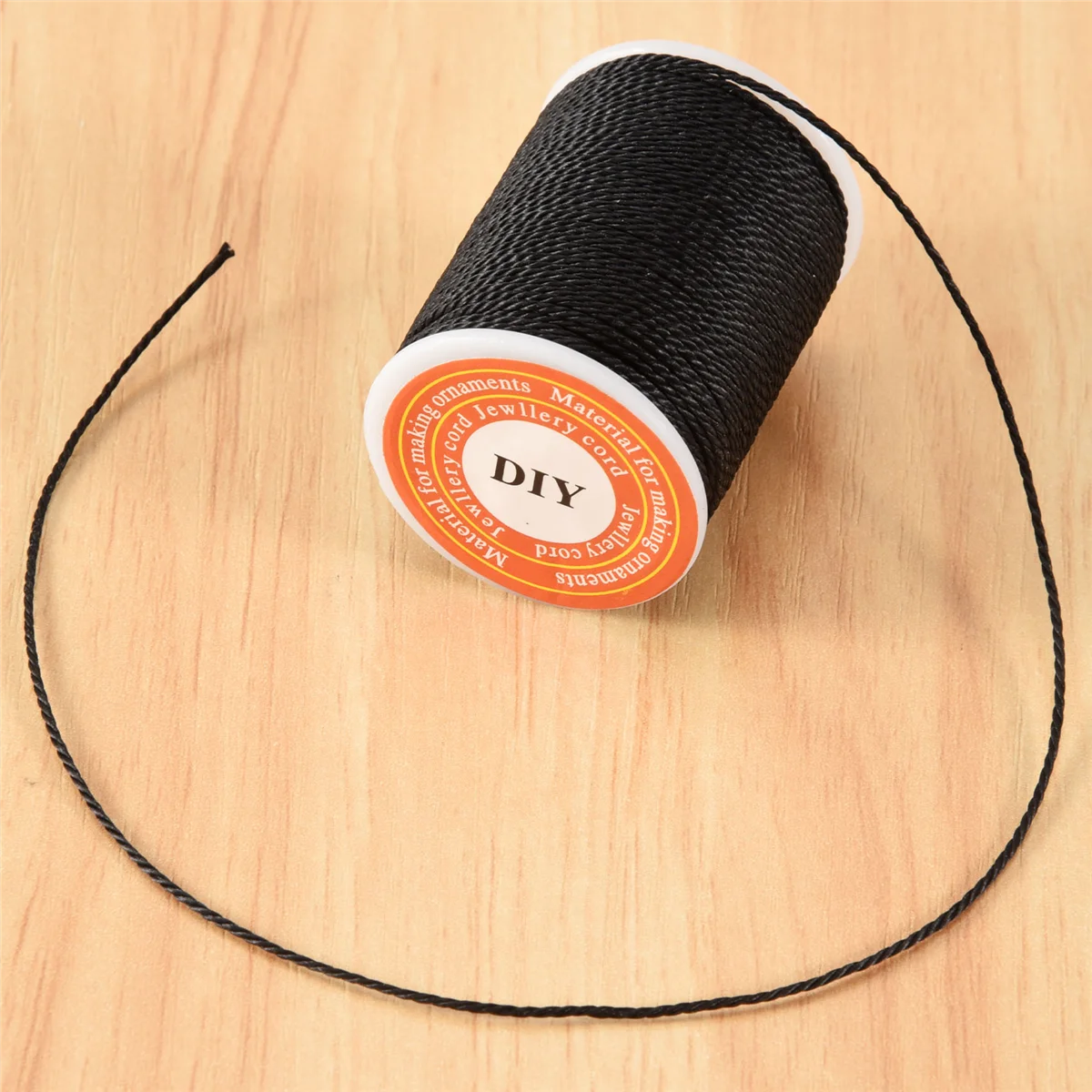 Roll Black Waxed Cotton Necklace Beads Cord String 1mm HOT GSY