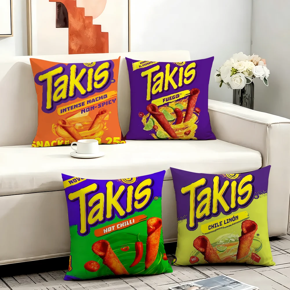 Food print T-Takis cushion cover Comfortable Decorative For Bedroom Living room Dormitory Picnic and Holiday Decoration