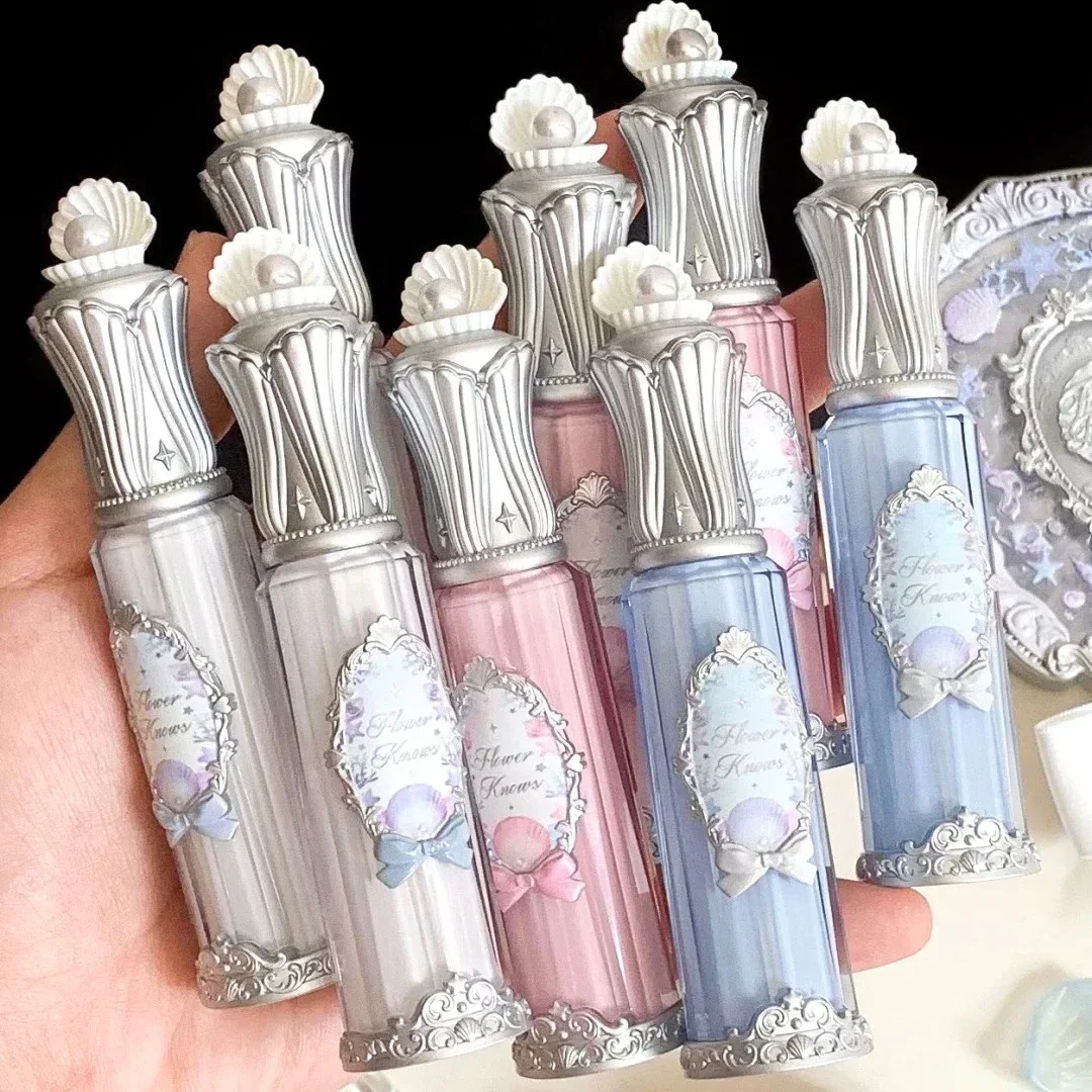 Flor sabe concha pérola lábio essência mel luz maquiagem batom vitamina brilho labial plumper hidratante bálsamos acabamento brilhante