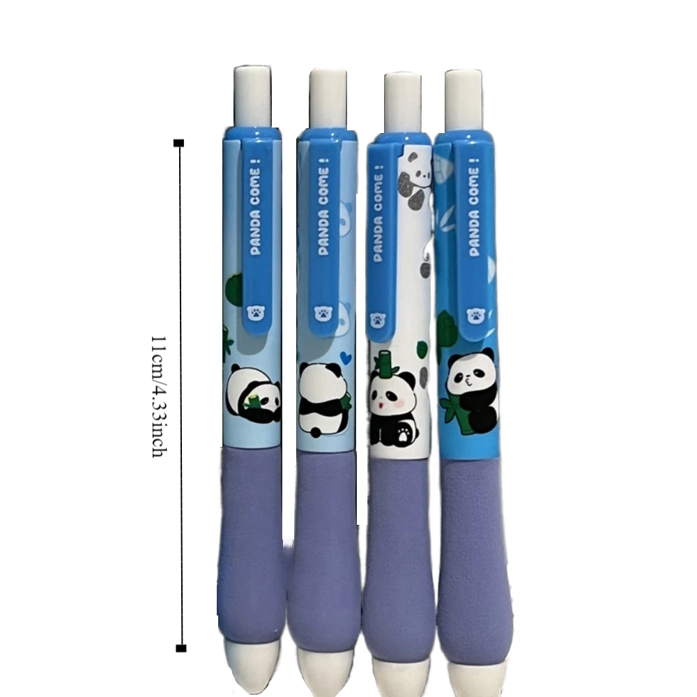 4 قطعة/صندوق ST تلميح الباندا قلم محايد اللون الصحافة نوع لينة سحابة قبضة قلم حبر جاف التجفيف السريع 0.5 مللي متر الحبر الأسود أدوات الكتابة