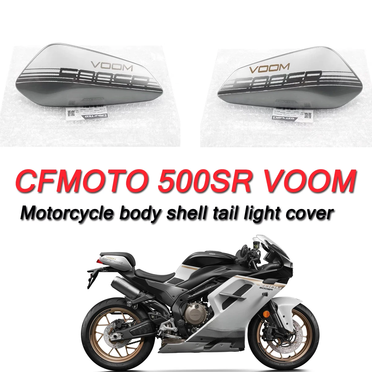 

For CFMOTO 500SR VOOM 2025 CF500-9 Suitable motorcycle SR500 original SEAT tail light left right guard decorative panel