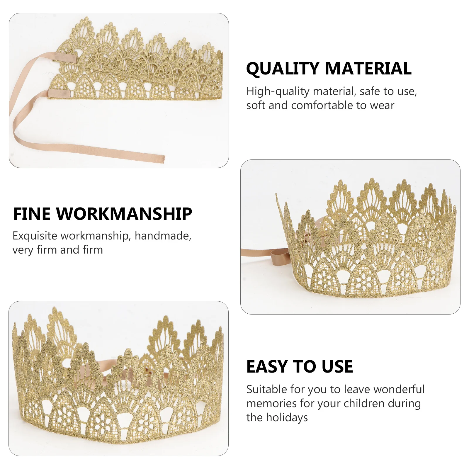 

1Pcs Elegant Birthday Crown Decor Fashion Party Headwear Accessory Eyecatching Design Lightweight Comfortable Wear