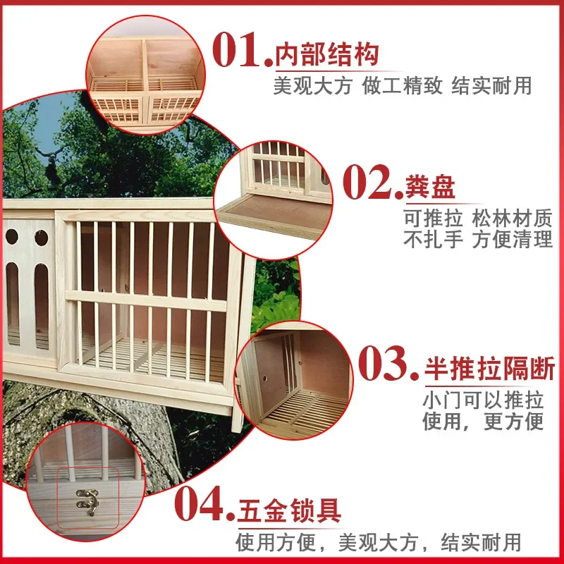 Luxury Outdoors Bird Cages Canary Parrot Park Breeding Wooden Bird Cages Budgie Voladera Para Pajaros Jaulas Pet Products WZ50BC