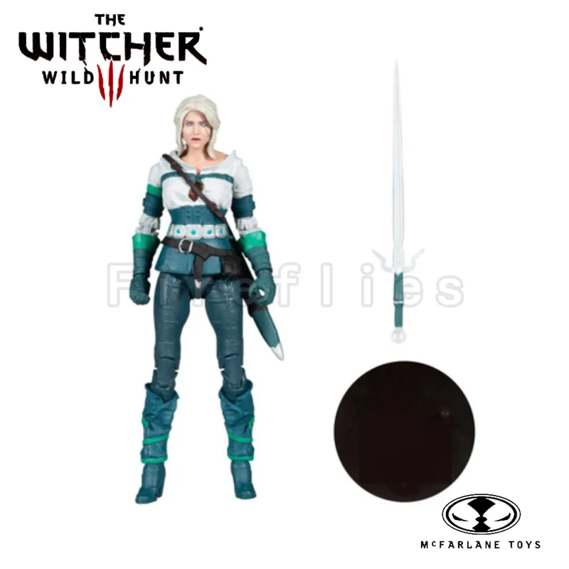 7inches McFARLANE Action Figure Wild Hunt Ciri (Elder Blood Eyes) Anime Model For Gift Free Shipping